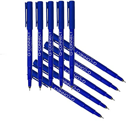 Q-Connect Blue 0.4mm Fineliner Pen (Pack of 10)