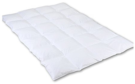6 cm 4 x 6 Cassettes Down Duvet 100% Down (German White) 135 x 200 cm 1,080 g, White, 135 x 200 cm