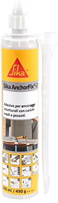 SIKA - Ancorante chimico bicomponente - Sika Anchorfix 2+ - Grigio - 300ml | Per fissaggi extra pesanti su muratura, calcestruzzo e acciaio - Indurimento ultra rapido per una tenuta estrema