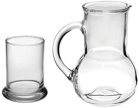 1 Litre Glass Carafe with Tumbler Bedside Drink Set Jug Pitcher Water Juice