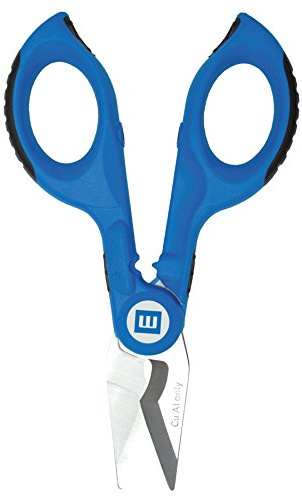 WEICON Cable Scissors No. 35 - Stripper with crimping function | Electricians' Shears with stripping function | Cutting - Stripping - Crimping | Include protective sheath | Shears for electricians