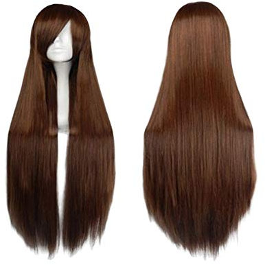 Perücke, 75 cm lang, glattes Haar, Anime-Perücke, für Cosplay