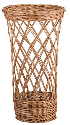 e-wicker24 Chariot à pain, huche à pain en osier,présentoir pour baguettes ou pain long taille moyen (Osier/naturel)