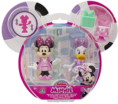 Disney Minnie, 2 Figuras articuladas 7,5 cm con Accesorios, Tema de Fiesta, Juguete para niños a Partir de 3 años, GIOCHI PREZIOSI, MCN173