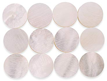 Tyenaza Griffbrett Inlay - 6mm Griffbrett Marker Inlay Aufkleber Abalone Mark Point für Gitarre und Bass für Gitarre Ukulele Bass Mandoline Banjo Decor(12pcs)