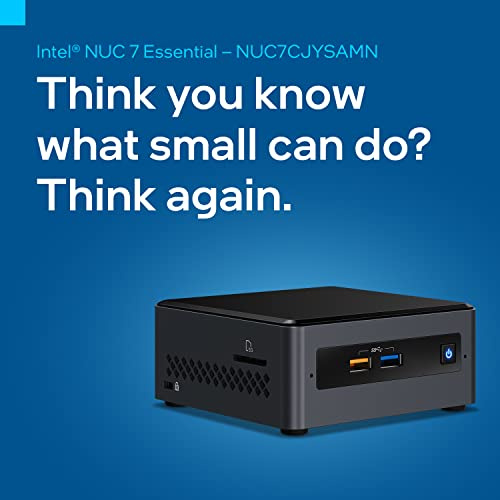 Intel NUC 7 Essential Ordinateur de bureau – Intel Celeron J4005 Dual-Core (2 Core) 2 GHz – 4 Go de RAM DDR4 SDRAM – 32 Go de mémoire flash Capacity – Mini PC