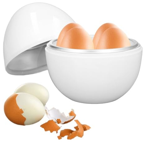 Microwave Egg Cooker and Boiler, White Hard Boiled Egg Cooker Easy to Peel for Home Kitchen Breakfast 4 Capacity Kitchen Gadget Tool