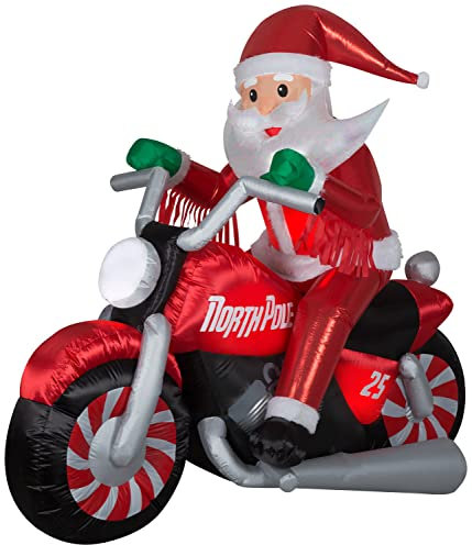 Gemmy Christmas Airblown Aufblasbar, Luxus-Weihnachtsmann, 1,5 m hoch, Rot