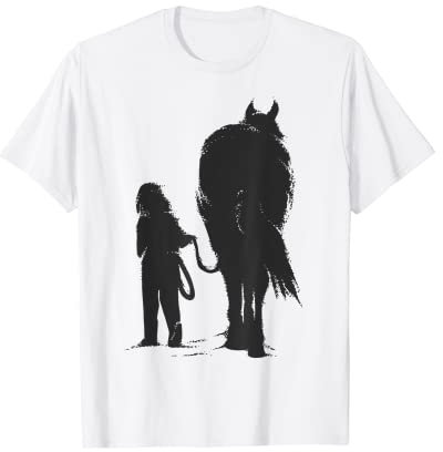 Reiter Schatten Reitbekleidung Mädchen Kind Liebhaber Pferd T-Shirt