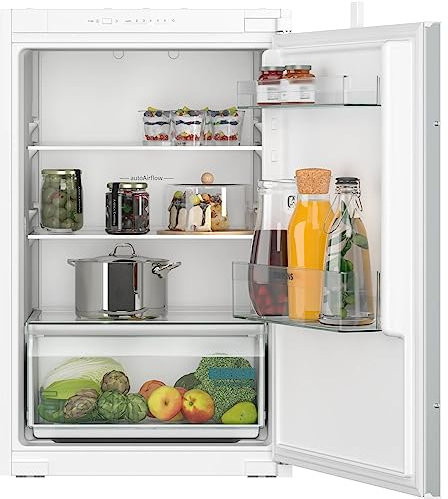 SIEMENS KI21RNSE0 iQ100 Einbau-Kühlschrank, 88 x 56 cm, 136 L Kühlen, LED Beleuchtung für gleichmäßige Ausleuchtung, freshBox für Obst-Gemüse