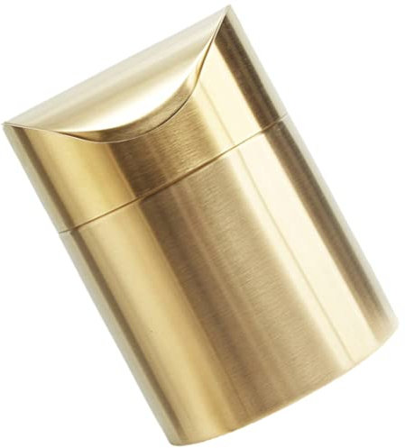 OSALADI Papelera Escritorio Cubo De Basura De Escritorio Pequeño Mini Cubo De Basura Mini Cesto De a De a De Mesa De Maquillaje Para Baños Cocinas Tocador Dorado