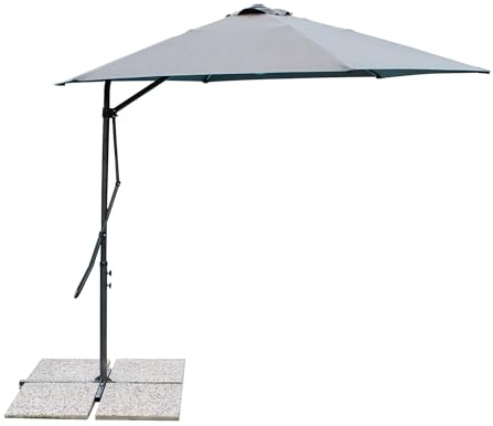 Gardeness Ombrellone da giardino 2,5x2,5 mt con mantovana e antivento Middle Size