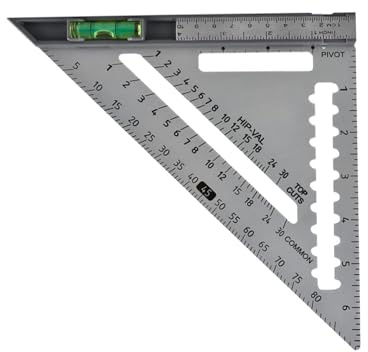 Rafter Square Tool | Righello da falegname per la lavorazione del legno | Versatile quadrato per la lavorazione del legno, righello triangolare, goniometro, scriber, goniometro accurato