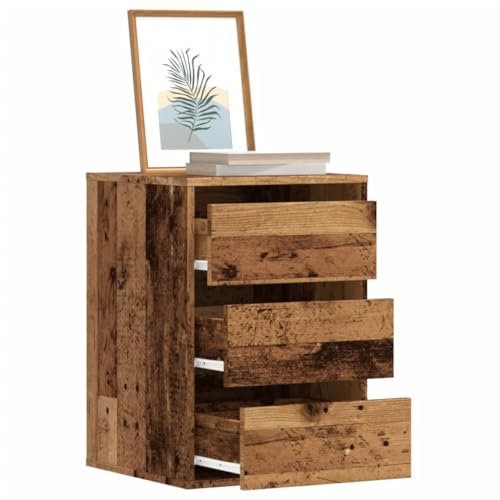 Lauuoeriau Schränke & Aufbewahrung, Kommode, Eckkommode, Altes Holz, 40 x 41 x 58 cm, Holzwerkstoff