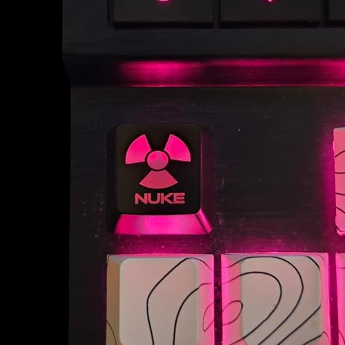 Smiley Backlit Keycap Set - Custom kecaps for Cherry MX Mechanical Keyboard, SA Profile, R4 Keycaps, Translucent Backlight, Artisan, Personalized Keycap (4pk - Arrow Keys) (NUKE / Escape Key)