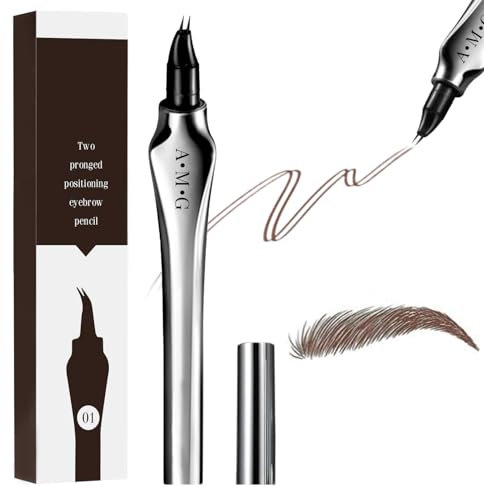 Allony Lapiz Cejas Microblading, Lapiz Cejas Waterproof, Cejas Maquillaje, Perfilador de Cejas, Resistente al Agua y al Sudor, Crea Cejas Naturales(Marrón Claro)