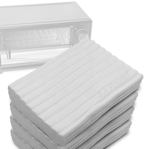 ReArt Ugnsbaka polymerlera vit, giftfri 2 kg perfekt för modellering, skulptering, semester, gör-det-själv-smyckestillverkningsprojekt. Perfekt för alla färdighetsnivåer (vit)