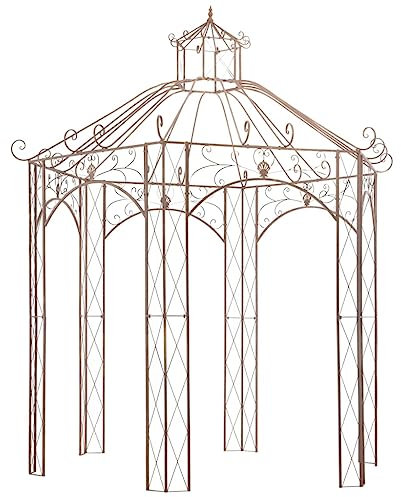 Furniture Select-Gartenpavillon Antik Braun 3m Eisen
