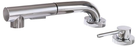 DJHFHCS Kitchen Tap with Pull Out Hose Chrome Kitchen Taps Mixer 2 Hole Folding Kitchen Mixer Tap for Front Window Copper Kitchen Tap enterprise