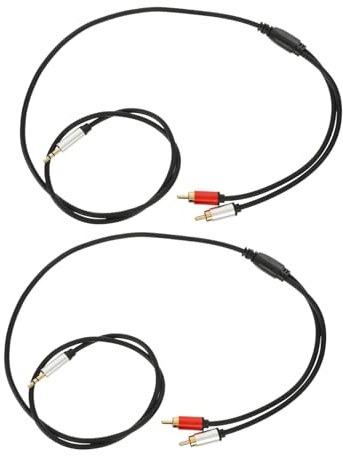 Uonlytech 2pezzi Audio Stereo Maschi Adattatore Aux y Per Amplificatori e Altoparlanti Compatibile Smartphone e Tv Confezione