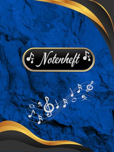 Notenbuch Schlagzeug DIN A4 Notenheft Schlaginstrumente Musikunterricht Trommeln Notenlinienheft Große Lineatur Glockenspiel Maracas Glocken Triangel ... Xylophon Rasseln Musiker Gongs B08B