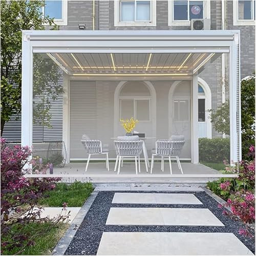 HynJGih Rullgardiner Transparent PVC-plast rulljalusi, vattentät och regntät rulljalusi, anpassad storlek tillgänglig(1.3x2m)