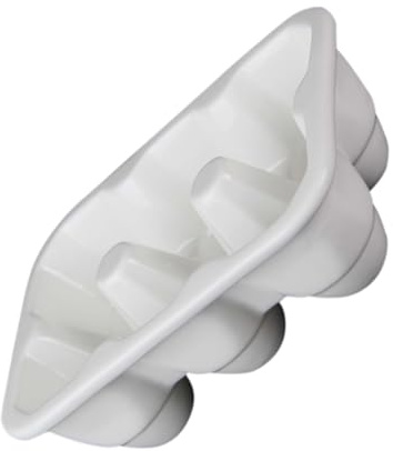 SHINEOFI Porta Uovo da Frigo in Ceramica Bianco 6 Scomparti e Design Compatto, Custode per Uova per Frigorifero e Celebrazioni di Pasqua