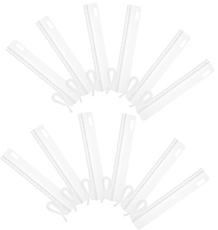 ULTECHNOVO Ganchos Ajustables para Cortinas 25 Piezas De Plástico Resistente Hogar Soporte para Cortinas Ligeras Ventanas Puertas Ducha