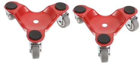 Tofficu Lot De 2 Transpalettes à 3 Roues Pour Déménagement De Meubles, Roulettes Pivotantes, Métal Robuste, Outil De Manutention Pratique Pour Déplacement Domestique