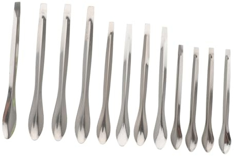 DRESSOOS 12 piezas Cucharas de Medir para Laboratorio Acero Inoxidable Resistente Medición Precisa para Investigación y Educación
