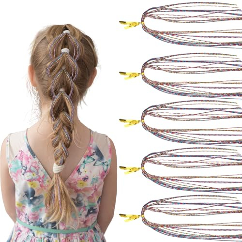 VYNZOR Lot de 60 Rajouts Cheveux pour Tresses, Mèches Cheveux Crépus de Toutes les Couleurs, Kit Accessoire Capillaire pour Créer des Coiffures Tressées DIY, Pour Enfants et Adultes, Style Bohème