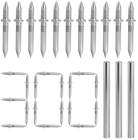 300 Piezas Clavos Doble Cabeza para Rodapiés – Clavo Invisible de Acero al Carbono, Sin Taladro, con Herramienta de Casquillo, Fijación Mural Decorativa para Madera, Pared y Bricolaje Hogar