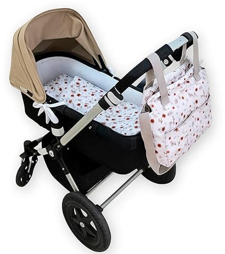 Cosamui Pack Mamás, Papás y Bebés – Vestidura Universal Capazo, Bolso y Arrullo Invierno 0-6 Meses | Fabricado España - Regalo Embarazada recién Nacido (Petite, Arrullo y Bolso)
