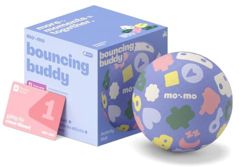 mo:mo Kinderball Klein - Spielball für Kleinkind & Baby ab 1 Jahr, Hellblau | 12,7 cm Gummiball für Indoor & Outdoor, weicher Fußball & Softball, ideal als erstes Babyspielzeug und zum Greifen