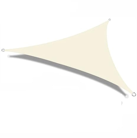 Vela ombreggiante, Tende da sole impermeabile for esterni, giardino, patio, feste, baldacchino triangolare, protezione al 98% con corda(Beige Set,360x360x360cm)