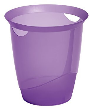 Durable - 1701710992 Cestino Gettacarte Trend, Capacità 16 Litri, Doppia Impugnatura, 330 x 315 mm, Viola Traslucido