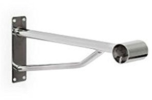 Complete Retail Solutions Ltd 32mm NEW CLOTHES GARMENT RAIL WALK IN WARDROBE CHROME TUBING HANGING RAIL SYSTEM (PROJECTION BRACKET)