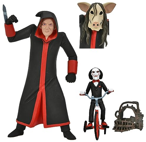NECA Set Actionfiguren Jigsaw und Billy auf Dreirad 15 cm