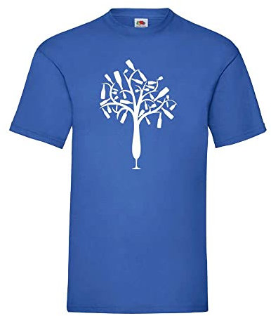 T-shirt pour homme en forme de flûte de champagne – shirt 84.de - Bleu - XXX-Large