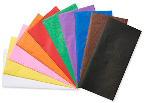 American Greetings Rainbow Tissue Paper, (200 Sheets, 10 colors, 20 x 20) for Birthdays, Christmas, Holidays, Gift Bags, Boxes, Gift Wrap, Crafts, Paper Flowers, Pom Poms, Tassel Garland, and More