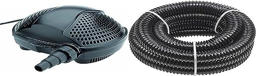 Pontec 50855 PondoMax Eco 5000 Bachlaufpumpe & Meister Mehrzweckschlauch 25,4 mm (1 Zoll) - 4 m Länge - Zur Be- & Entwässerung - Geeignet für Pumpen, Filter- & Sauganlagen