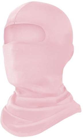YESLIFE Pink Balaclava Ski Mask for Men and Women, Summer Face Mask for Motorcycle Helmets, Dirt Bike Accessories Neck Gaiter, Bandanas