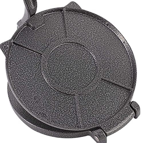 Queiting Tortilla Press 8 Inch Cast Aluminum Tortilla Maker Manual Flour Tortilla Press for Flour Tortilla Pie Crusts Fondant Nuts Home Kitchen Foldable Press Tool Black