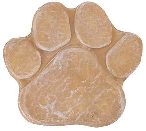 BORDSTRACT Grabschmuck für Hundegräber, 17,5x15,5 cm Hunde-Pfote Gedenkstein Grabstein Hund, Sympathie Grab Hund Friedhof für Outdoor-Hof Rasen Terrasse, Kondolenz Geschenk(Gelb)