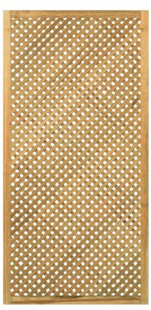 Onlywood Grigliato in Legno per esterno PRIVACY a maglia stretta 2 x 2 cm - Traliccio balcone e terrazzo in legno trattato in Autoclave disponibile in 3 Dimensioni (120 x 183 h. cm)