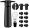 AUROAY Pompe a Vide avec 10 Pcs Bouchons a Vin, Coupe-Capsule et Verseur-Aérateur, Accessoires de Vin Réutilisables, Kit de Bouchons à Vin sous Vide (1+13) pour Garder Le Vin Frais