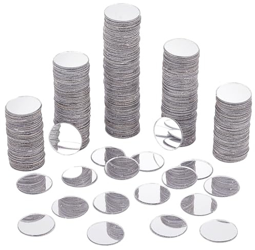 PH PandaHall 300 Stück Spiegelmosaikfliesen 20mm Selbstklebender Spiegel Runder Acrylspiegel Mini Mosaikspiegel Dekorative Glasspiegel Für Projekte Reisen Einrahmung Dekoration Basteln