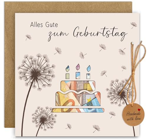 BOYATONG Geldgeschenke Geburtstag, Originelle Geburtstagskarte Geldgeschenk Verpackung mit Umschlägen, Geburtstagskarte Frau Mann, Geldkarte Geburtstag Geschenke für Frauen Männer Geburtstag