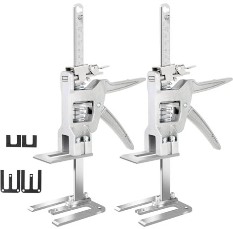 FAEFTY Arbeitssparender Arm, 2 Stück Arm Handwerkzeugheber mit Langsam und Schnell Hebefunktion, Bis Zu 400KG, Möbelheber, Hebevorrichtung für Möbel, Tür, Schrank, Gipskartonplatten, Fliesenheber