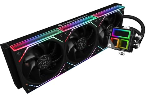 Thermalright Frozen Infinity 360 Black Liquid CPU Cooler,Triple PWM Fans with 2000RPM,Desktop CPU Aio Cooler,for AM4/AM5&Intel LGA1150/1151/1200/2011/1700/1851,Infinity Mirror PC CPU Water Cooler